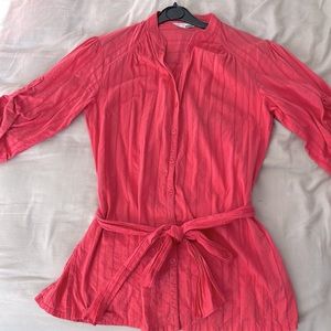 Pretty Coral cover up shirt